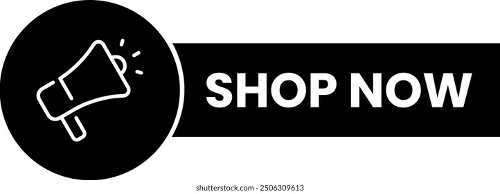 Shop Now Ecommerce Icon Call To Action Button Offer Design Marketing Symbol