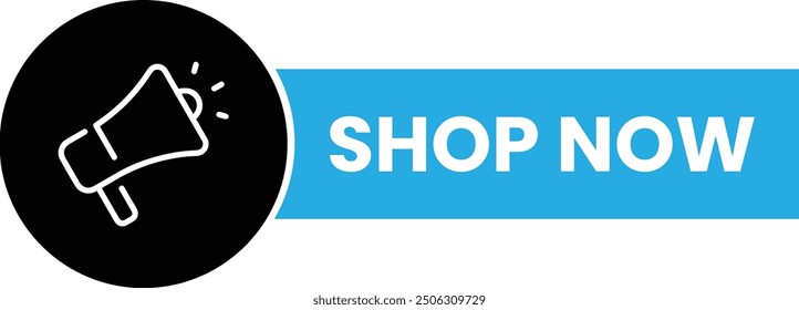Shop Now Ecommerce Icon Call To Action Button Offer Design Marketing Symbol
