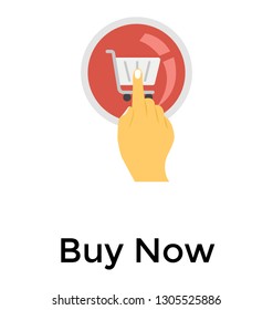 Shop now flat icon design, buy now 