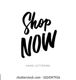 Shop Now. Hand drawn creative lettering for your designs. Can be used for promotions, ads, social media campaigns, stationary, etc.