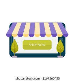 Shop Now Online Shopping Concept Vector Image

