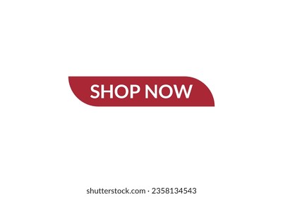 Shop now red ribbon label banner. Open available now sign or Shop now tag.