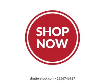 shop now red vector banner illustration isolated on white background