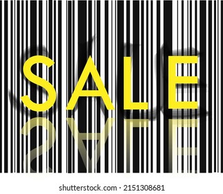 Shop now Sale on sale Barcode background suitable for discount