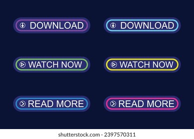 Shop now. Set of button shop now or buy now, Online shopping. Click here, buttons hand pointer clicking. Shop now button. Vector illustration in flat design . Modern collection for web site. Vector
