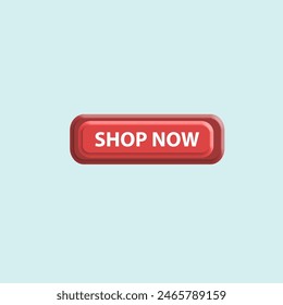 Shop now text 3D illustration red color