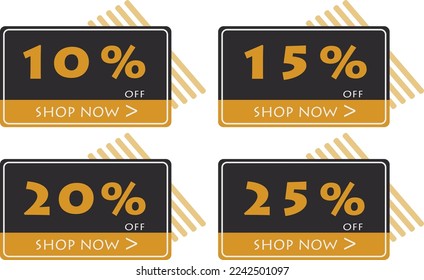 shop now vector 10 15 20 25% OFF