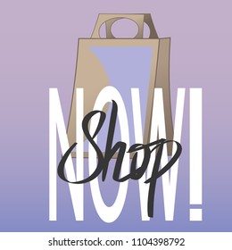 Shop now, vector illustration