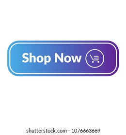 Shop now web button. blue color