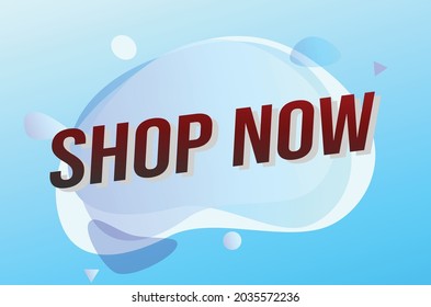 Shop now word concept vector illustration with lines 3d style for social media landing page, template, ui, web, mobile app, poster, banner, flyer, background, gift card, coupon, label, wallpaper