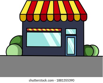 Laden auf der Straßenseite