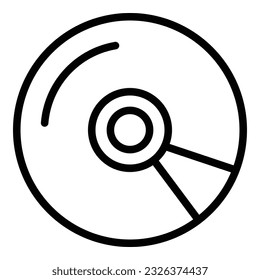 Shop online disc icon outline vector. Store computer. Mobile retail