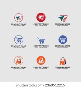 shop online logo vector illustration
