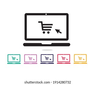 comprar en línea ahora icono cuaderno de compras
