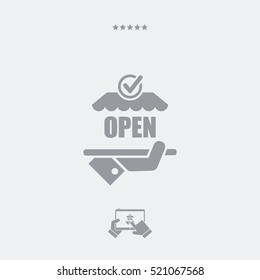 Shop open - Vector web icon