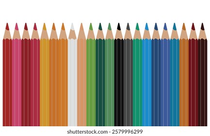 Shop our minimalist vector design featuring a colorful pencil pack. These vibrant pencils are perfect for adding color and creativity to any artistic project.