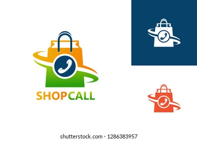 Shop Phone Call Logo Template Design Vector, Emblem, Design Concept, Creative Symbol, Icon