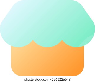 Shop pixel perfect flat gradient color ui icon. Internet store button. Tool for online business. Simple filled pictogram. GUI, UX design for mobile application. Vector isolated RGB illustration