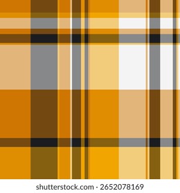 Loja textura têxtil xadrez, padrão nostalgia tecido tartan. Orgulhoso vetor de verificação sem costura fundo em laranja e cor âmbar paleta.