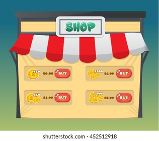 Shop Pop Up Game Asset Screen - Reskin