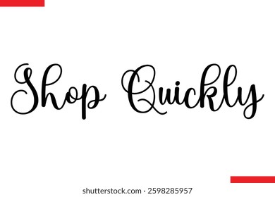 Shop Quickly Design sale typography Text