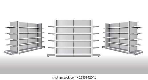 Shop rack isolated on white background. Vector