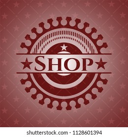 Shop red emblem