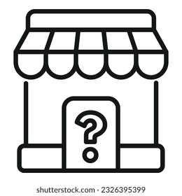 Shop research icon outline vector. Digital business. People study