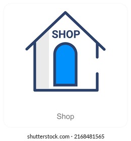 concepto de icono comercial y minorista