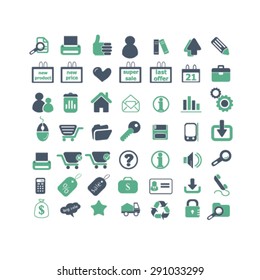 shop, retail, store, ecommerce, isolated icons, signs, illustrations on white background for website, internet, mobile application, vector