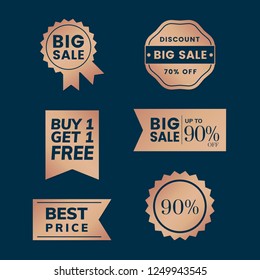 Shop sale promotion advertisement badges vector set