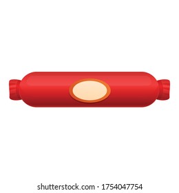 Shop sausage icon. Cartoon of shop sausage vector icon for web design isolated on white background