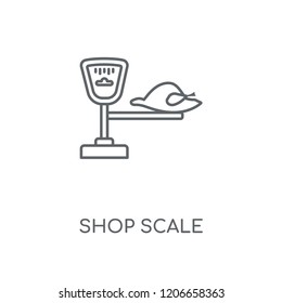 Shop Scale linear icon. Shop Scale concept stroke symbol design. Thin graphic elements vector illustration, outline pattern on a white background, eps 10.