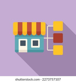 Vector plano del icono del mercado del segmento de compra. Cliente objetivo. Venta de embudo