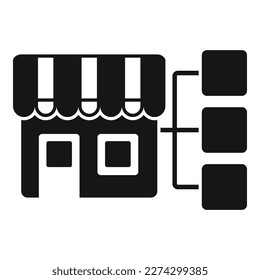 Shop segment market icon simple vector. Target customer. Funnel sale