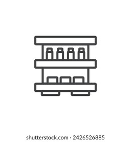 shop shelf icon vector template illustration logo design