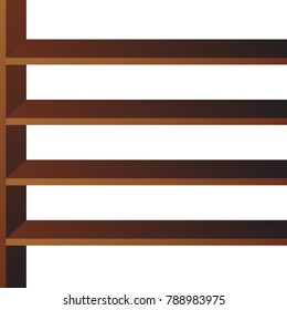 Shop shelves isolated. Store shelves vector. Retail shelves vector illustration