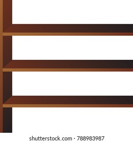 Shop shelves isolated. Store shelves vector. Retail shelves vector illustration
