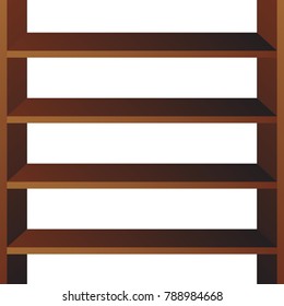 Shop shelves isolated. Store shelves vector. Retail shelves vector illustration