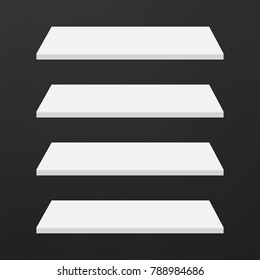 Shop shelves isolated. Store shelves vector. Retail shelves vector illustration