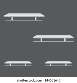 Shop shelves on Back color ,  Cartoon vector