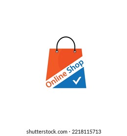shop shopping online logo design symbol