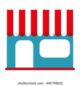 shop shopping store flat icon isolated vector illustration