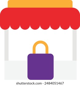 Shop Shopping Store Icon Vector Flat Illustration