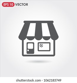 shop single vector icon on light background