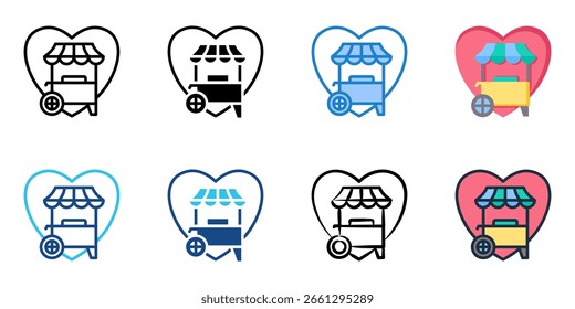 Tienda Pequeño conjunto de iconos de múltiples estilos de colección 
