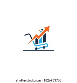 Concepto de diseño del logotipo de Star Shop, vector de diseño del logotipo de Shopping Cart