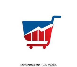 Shop Stats Logo Template, Icon, Symbol - Vector
