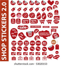 shop stickers 2.0. vector