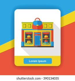shop store bag flat icon